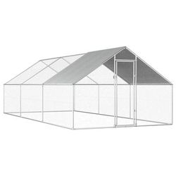 vidaXL Outdoor Chicken Cage 2.75x6x1.92 m Galvanised Steel