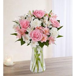 1-800-Flowers Everyday Gift Delivery Heartfelt Condolences W/ Clear Vase | Happiness Delivered To Their Door