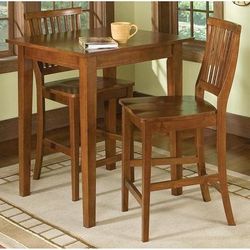 Arts and Crafts 3PC Bistro Set Cottage Oak Finish - Homestyles Furniture 5180-359