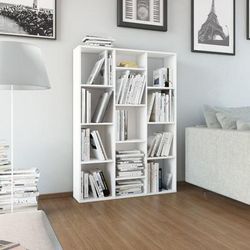 vidaXL Libreria/Divisorio Bianco 100x24x140 cm in Legno Multistrato