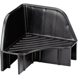 coin plastique de gerbage coloris noir