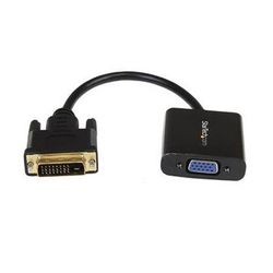 StarTech DVI-D Male to VGA Female Active Adapter Converter Cable (Black, 9.8") DVI2VGAE