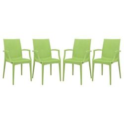 Weave Mace Indoor/Outdoor Chair (With Arms) (Set of 4) - LeisureMod MCA19G4