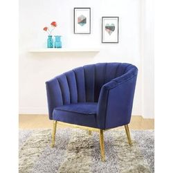 Colla Accent Chair in Blue Velvet & Gold - Acme Furniture 59815