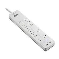 APC Home Office SurgeArrest 12-Outlet Surge Protector with USB Charging (6', 12 PH12U2W