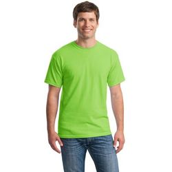 Gildan G500 Adult Heavy Cotton T-Shirt in Lime size Small 5000, G5000