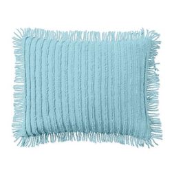 Chenille Sham by BrylaneHome in Aqua (Size STAND) Pillow