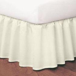Magic Ruffle Bedskirt by BrylaneHome in White (Size KING)