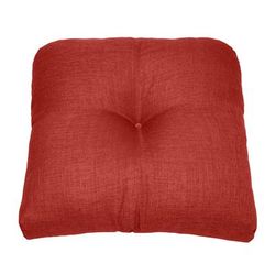 BH Outdoor Performance Tufted Wicker Chair Cushion by BrylaneHome in Geranium Thick Patio Seat Pad