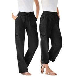 Plus Size Women's Convertible Length Cargo Pant by Woman Within in Black (Size 34 W)