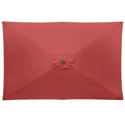 6' x 10' Oversized Rectangular Umbrella by BrylaneHome in Geranium 6.5' x 10' Heavy Duty Fade-Resistant w/ Easy-Turn Crank