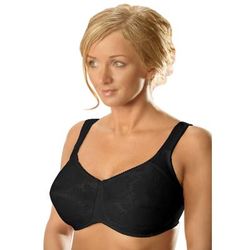 Plus Size Women's Underwire All Over Jacquard Bra by Aviana in Black (Size 38 F)