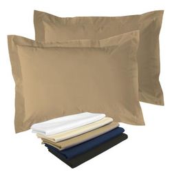 2-Pack Tailored 65/35 Poly/Cotton Sham by Levinsohn Textiles in Mocha (Size STANDARD)
