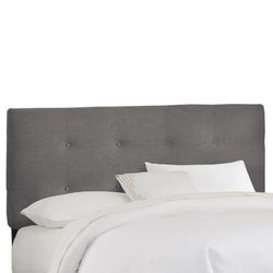 Roscoe Tufted Headboard by Skyline Furniture in Twill Grey (Size KING)