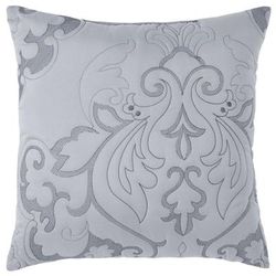 Amelia Square Pillow by BrylaneHome in Grey