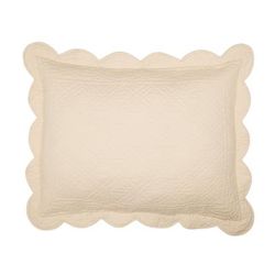 100% Cotton Florence Sham by BrylaneHome in Oatmeal (Size KING) Pillow