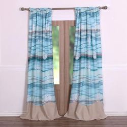 Wide Width Maui Curtain Panel Pair by Greenland Home Fashions in Multi (Size 84" W 84" L)