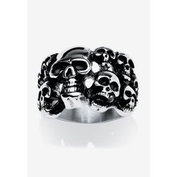 Men's Big & Tall Skull Ring by PalmBeach Jewelry in Stainless Steel (Size 15)