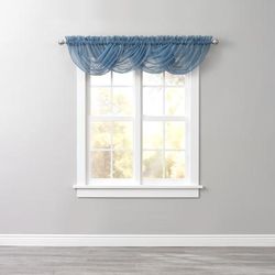 BH Studio Sheer Voile Toga Valance by BH Studio in Autumn Leaves Window Curtain
