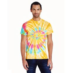 Tie-Dye CD100 Adult T-Shirt in Aurora size Small | Cotton T1000, 1000