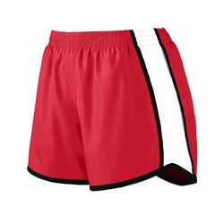 Augusta Sportswear 1265 Athletic Women's Pulse Team Short in Red/White/Black size XL