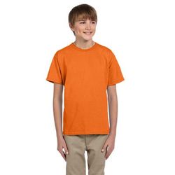 Fruit of the Loom 3931B Youth HD Cotton T-Shirt in Safety Orange size Small 3930BR, 3930B