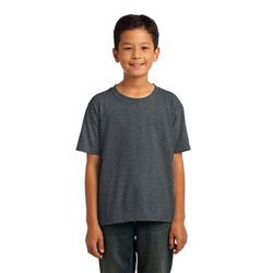 Fruit of the Loom 3931B Youth HD Cotton T-Shirt in Black Heather size Large 3930BR, 3930B