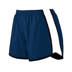 Augusta Sportswear 1265 Athletic Women's Pulse Team Short in Navy Blue/White/Black size Small