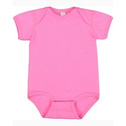 Rabbit Skins 4424 Infant Fine Jersey Bodysuit in Raspberry size Newborn | Ringspun Cotton LA4424, RS4424