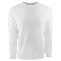 Next Level N9000 French Terry Raglan Crew T-Shirt in White size 3XL | Cotton/Polyester Blend 9000, NL9000