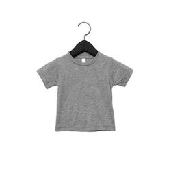 Bella + Canvas 3413B Infant Triblend Short Sleeve T-Shirt in Grey size 18-24MOS B3413B