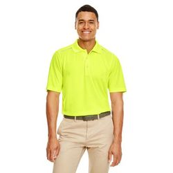 CORE365 88181R Men's Radiant Performance PiquÃ© Polo with Reflective Piping Shirt in Safety Yellow size 3XL | Polyester