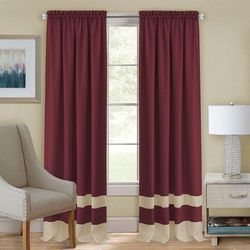 Wide Width Darcy Rod-Pocket Window Curtain Panel by Achim Home Décor in Marsala Tan (Size 52" W 63" L)