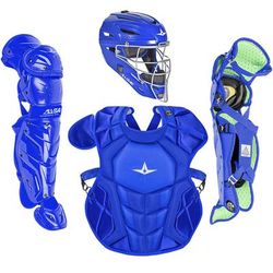 All Star System7 Axis NOCSAE Certified Intermediate Solid Pro Baseball Catcher's Kit - Ages 12-16 Royal