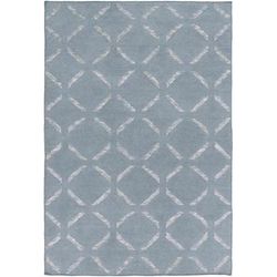 Weybridge 2' x 3' Transitional Modern Moroccan Trellis Wool Medium Gray/Light Gray Area Rug - Hauteloom