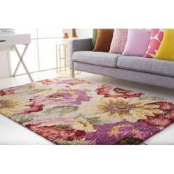 Hoehne 22" Square Modern Cotton Light Gray/Pink Throw Pillow - Boutique Rugs