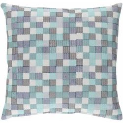 Lanagan 20" Square Modern Cotton Teal/Black/White/Light Gray/Deep Teal/Light Blue/Navy Throw Pillow - Boutique Rugs