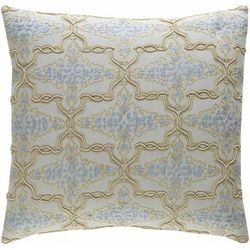 Callisburg 20" Square Cottage Cotton Light Gray/Olive/Light Beige/Pale Blue/Light Slate/Peach/Beige Throw Pillow - Boutique Rugs