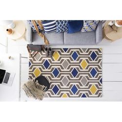 Warrington 22" Square Modern Cotton Navy Throw Pillow - Boutique Rugs