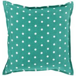 Cuxton 22" Square Cottage Emerald/Cream/Light Green Throw Pillow - Boutique Rugs