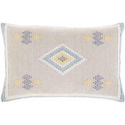 Boyanup 14"L x 22"W Cotton Ivory/Navy/Bright Blue/Cream/Seafoam/Yellow/Medium Gray/Saffron/Yellow/Seafoam/Sage Lumbar Pillow - Boutique Rugs
