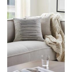 Otterville 20" Square Rustic Cream/Brown/Medium Gray/Dark Red Throw Pillow - Boutique Rugs