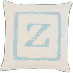 Fallowfield 18" Square Cottage Cotton Teal/Beige Throw Pillow - Boutique Rugs