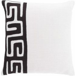Upchurch 18" Square Black/Off White Lumbar Pillow - Boutique Rugs