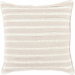 Pablo 20" Square Cottage Taupe/Cream Throw Pillow - Boutique Rugs