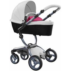 Mima Xari Complete Stroller, Graphite - Snow White / Magenta