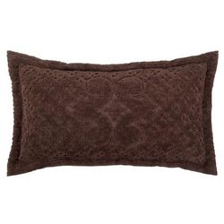 Ashton Collection Tufted Chenille Sham by Better Trends in Chocolate (Size STANDARD)