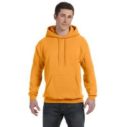 Hanes P170 Ecosmart 50/50 Pullover Hooded Sweatshirt in Gold size Small | Cotton Polyester