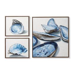 Oyster Handpainted Oil on Canvas - Blue Oyster II - Frontgate