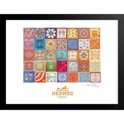 Hermes Tiles 14x18 Framed Print by Venice Beach Collections Inc in Multi